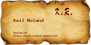 Keil Roland névjegykártya